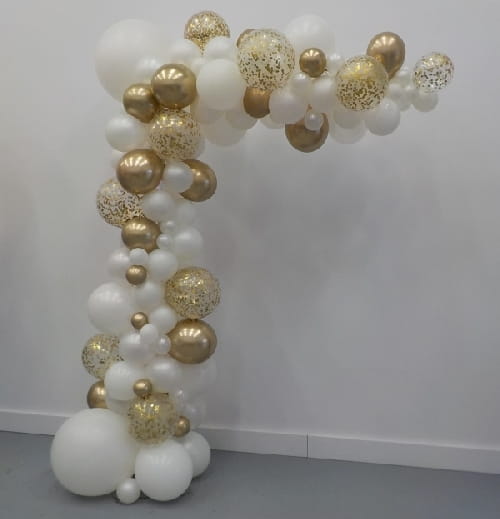 Balloons Vancouver [8x6FT] Slim Organic Confetti Gold Glam Garland Arch