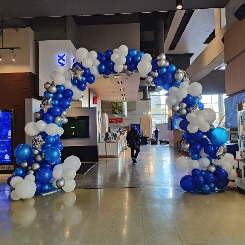 Balloons Vancouver [10x10FT] Double Garland Arch - Solid Colours & Stars - Indoor