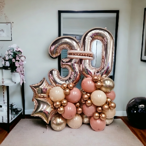 Balloons Vancouver Pink Champagne Stand Up