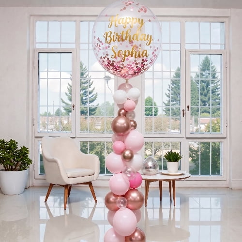Balloons Vancouver Custom Message Confetti Bubble
