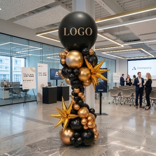 Balloons Vancouver 7ft Custom Logo Starburst Tower