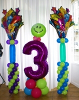 Balloon Towers and Happy 3rd Birthday