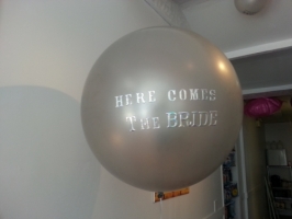 Relieve Chic custom printed wedding balloon