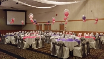 Balloon in a balloon centerpieces
