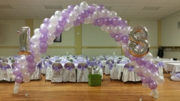 18 Bday Balloon Arch - Balloon Studio Vancouver
