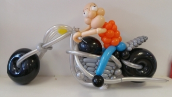 Balloon Sculpture Motorcycle - Balloon Studio Vancouver