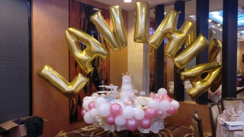 Letter Balloons plus confetti Garland