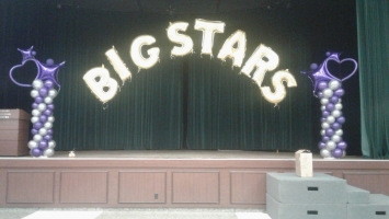 Balloon Gold Letters and columns