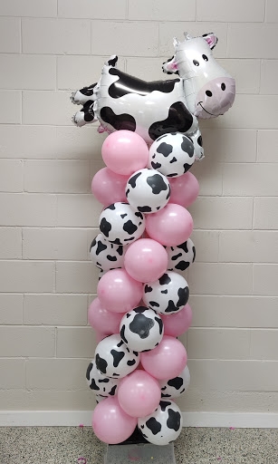 Farm Cow Balloon Column 14 balloons vancouver JC Balloon Studio