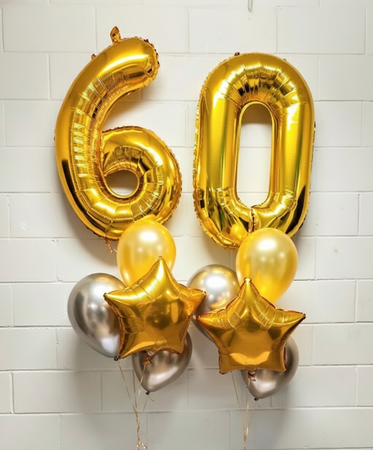 Pick an Age Elegant Set Balloon Bouquet Gold