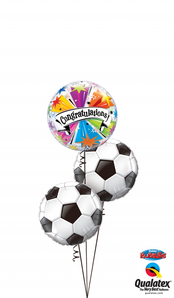 Soccer Congratulations Bouquet 1 balloons vancouver JC Balloon Studio